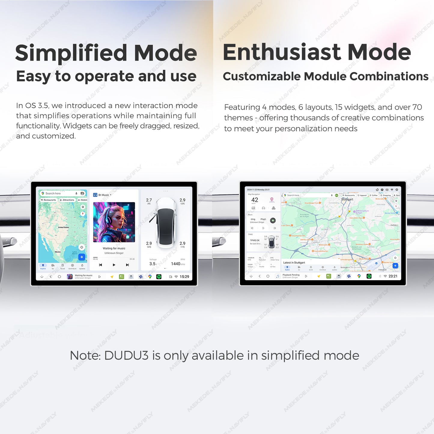 Dudu7 Andriod Stereo  9.5"-10.5"  wirelss Apple Carplay/Android Auto