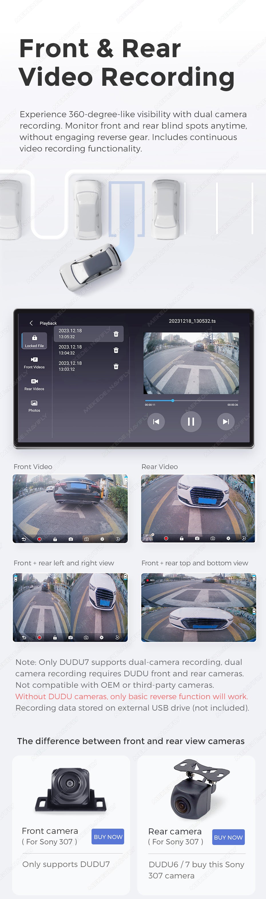 Dudu7 Andriod Stereo  9.5"-10.5"  wirelss Apple Carplay/Android Auto
