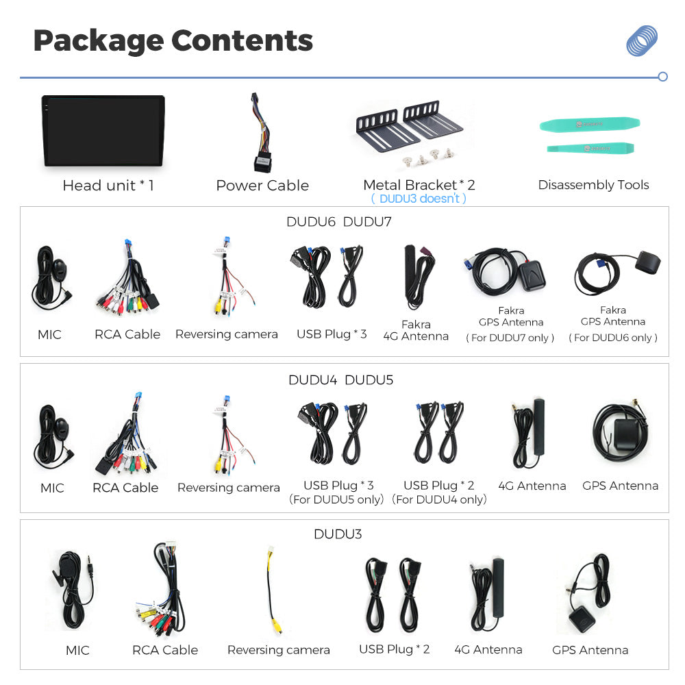 Dudu7 Andriod Stereo  9.5"-10.5"  wirelss Apple Carplay/Android Auto